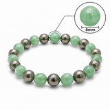 Green Aventurine & Pyrite Combination Bracelet – 8 MM