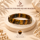 Tiger Eye Pyramid Square Bracelet