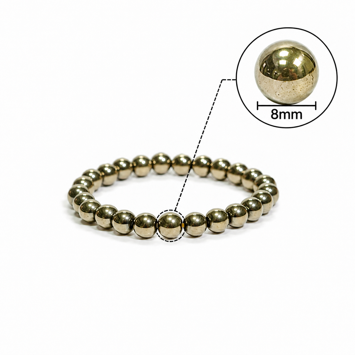 Golden Hematite Bracelet – 8 MM