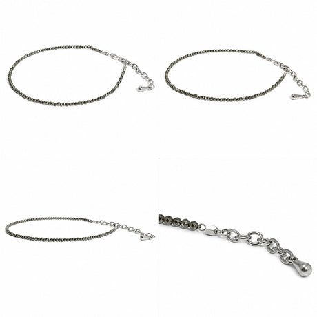 Natural Pyrite Beaded Anklet