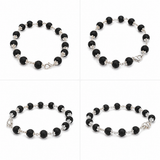 Natural Karungali Silver Plated Bracelet – 8 MM