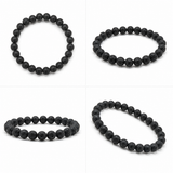 Natural Black Lava Stone Bracelet – 8 MM