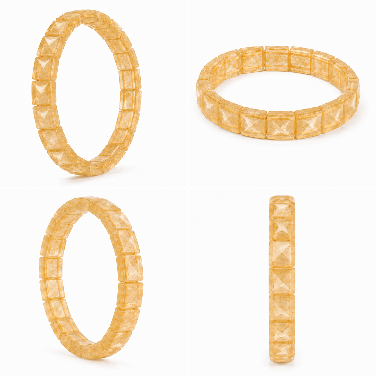 Citrine Pyramid Bracelet