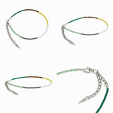 7 Chakra Crystal Anklet with Spike Charm – Colourful Beaded