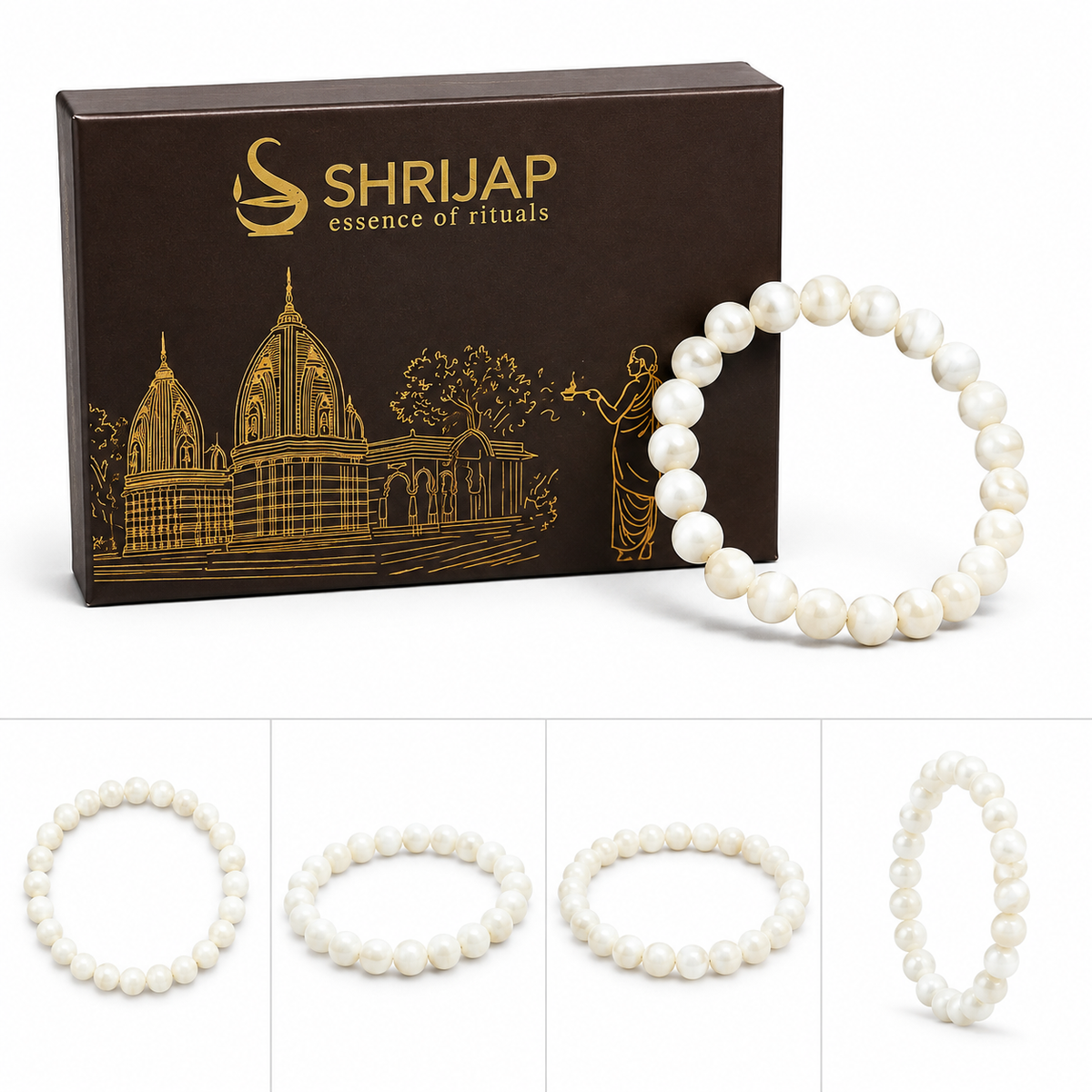 Natural Mother of Pearl Bracelet 8 MM