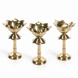Brass Lotus Stand Diya 4 Inch