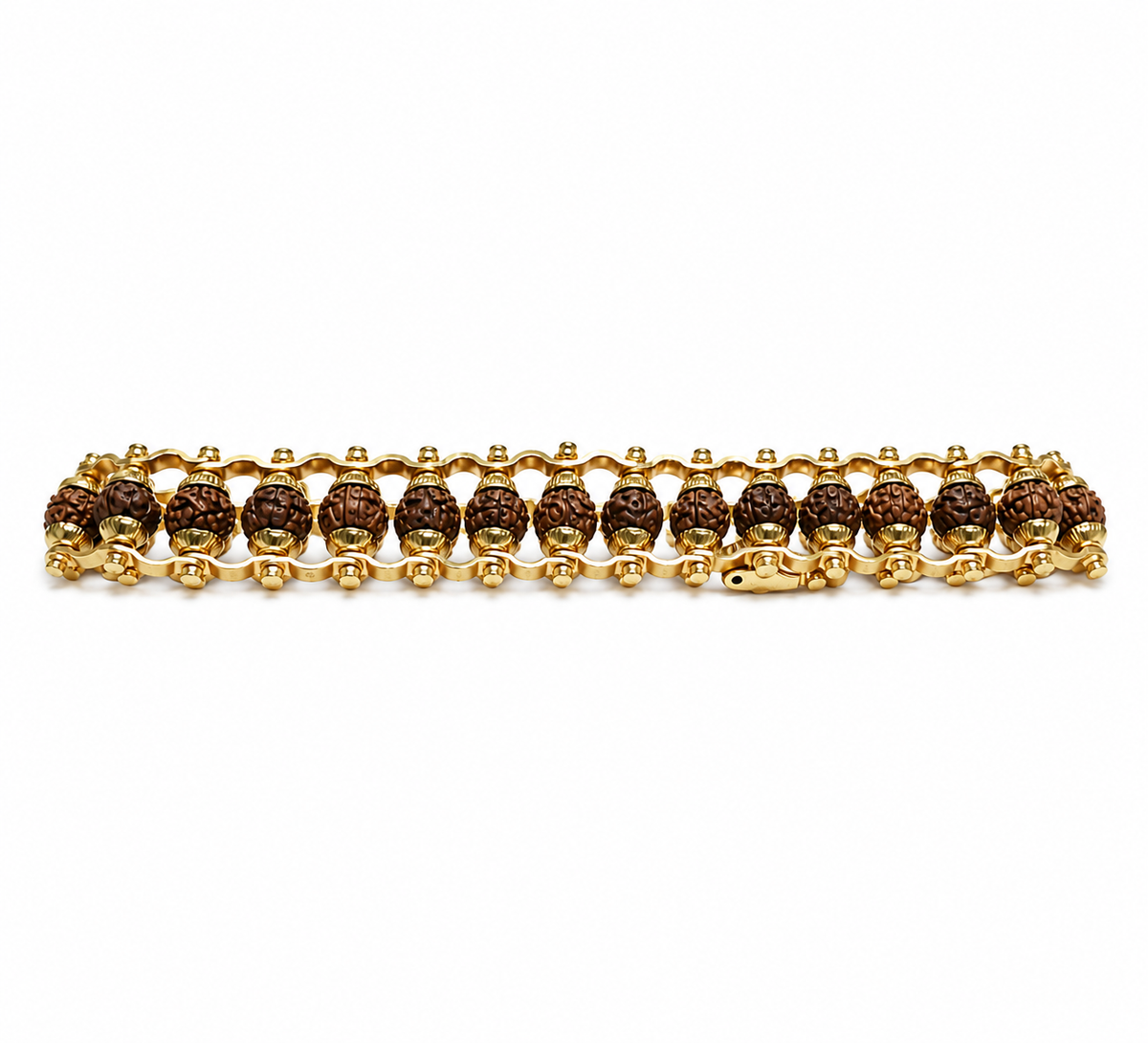 Gold Plated Rudraksha Bracelet