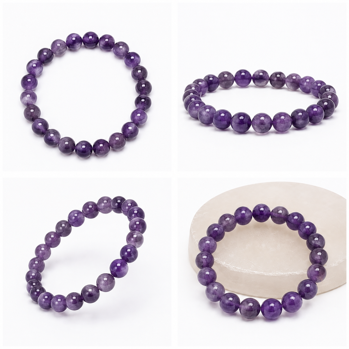 Natural Amethyst Bracelet – 6 MM
