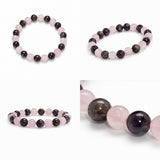 Rose Quartz & Amethyst Combination Bracelet – 8 MM