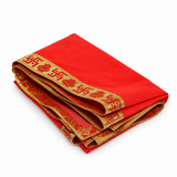 Red Velvet Puja Aasan with Golden Border – 20x30 Inch