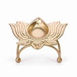 Tripod Lotus Brass Diya