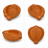 Pan Leaf Terracotta Diya – Classic