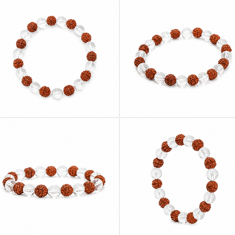 Rudraksha Sphatik Bracelet
