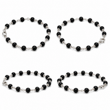 Natural Karungali Silver Plated Bracelet – 6 MM