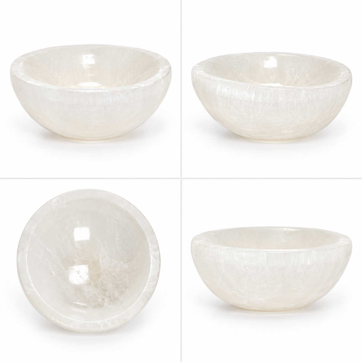 Selenite Bowl – Round Smooth