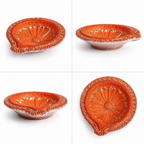 Decorative Painted Traditional Big Diya