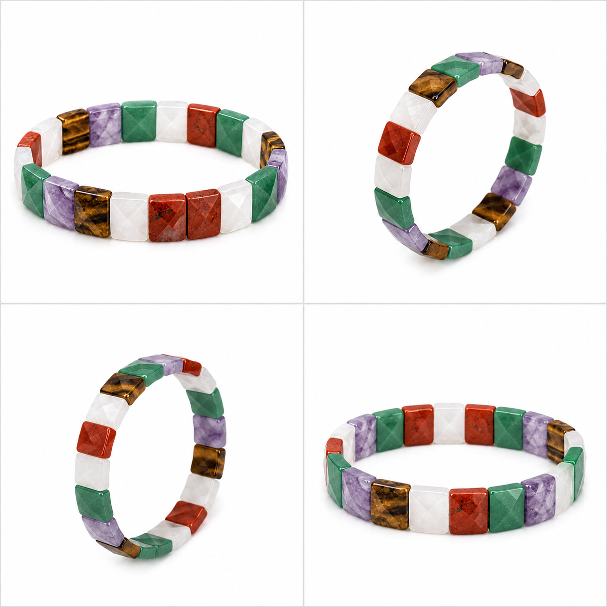 7 Chakra Pyramid Bracelet