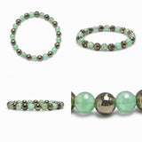 Green Aventurine & Pyrite Combination Bracelet – 8 MM