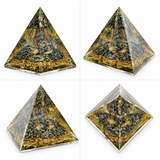 Dhanyog Black Tourmaline Tree of Life Pyramid with Copper Coil