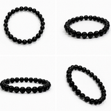 Natural Black Obsidian Bracelet – 8 MM