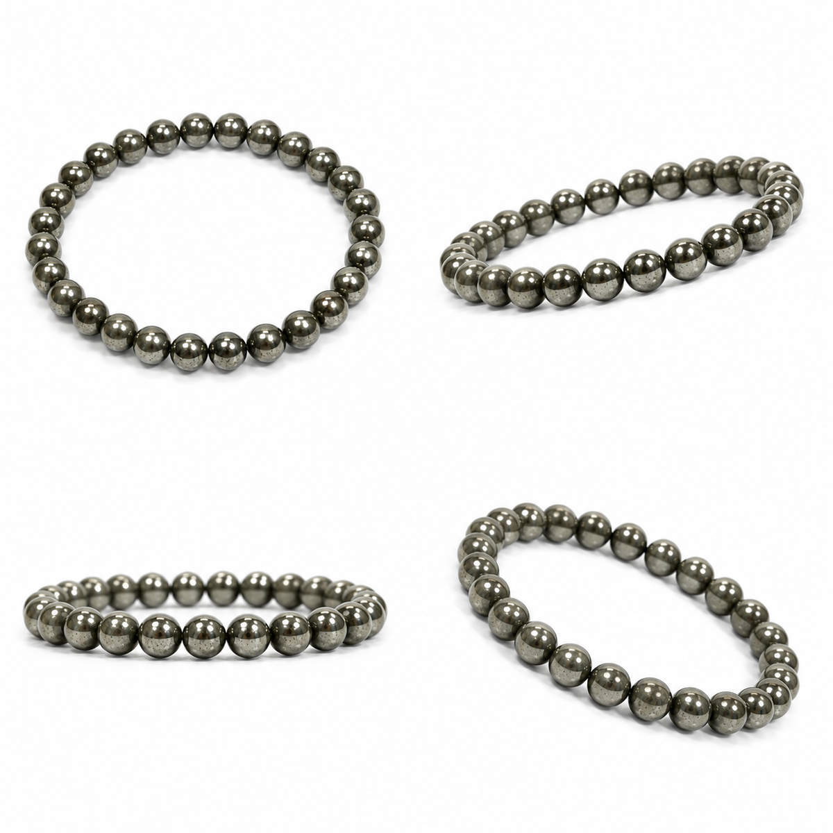 Natural Pyrite Bracelet – 8 MM
