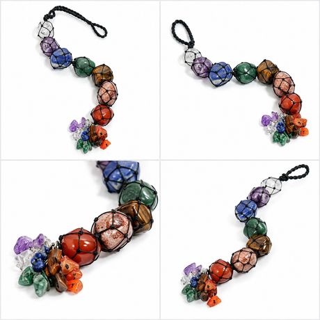 7 Chakra Tumble Hanging – Crystal Healing Vastu Hanger with Chips