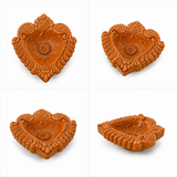 Heart Shape Terracotta Diya – Classic