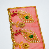 Royal Red Heavy Jari Embroidered Chunri with Pearl Work – 6 x15 Inch