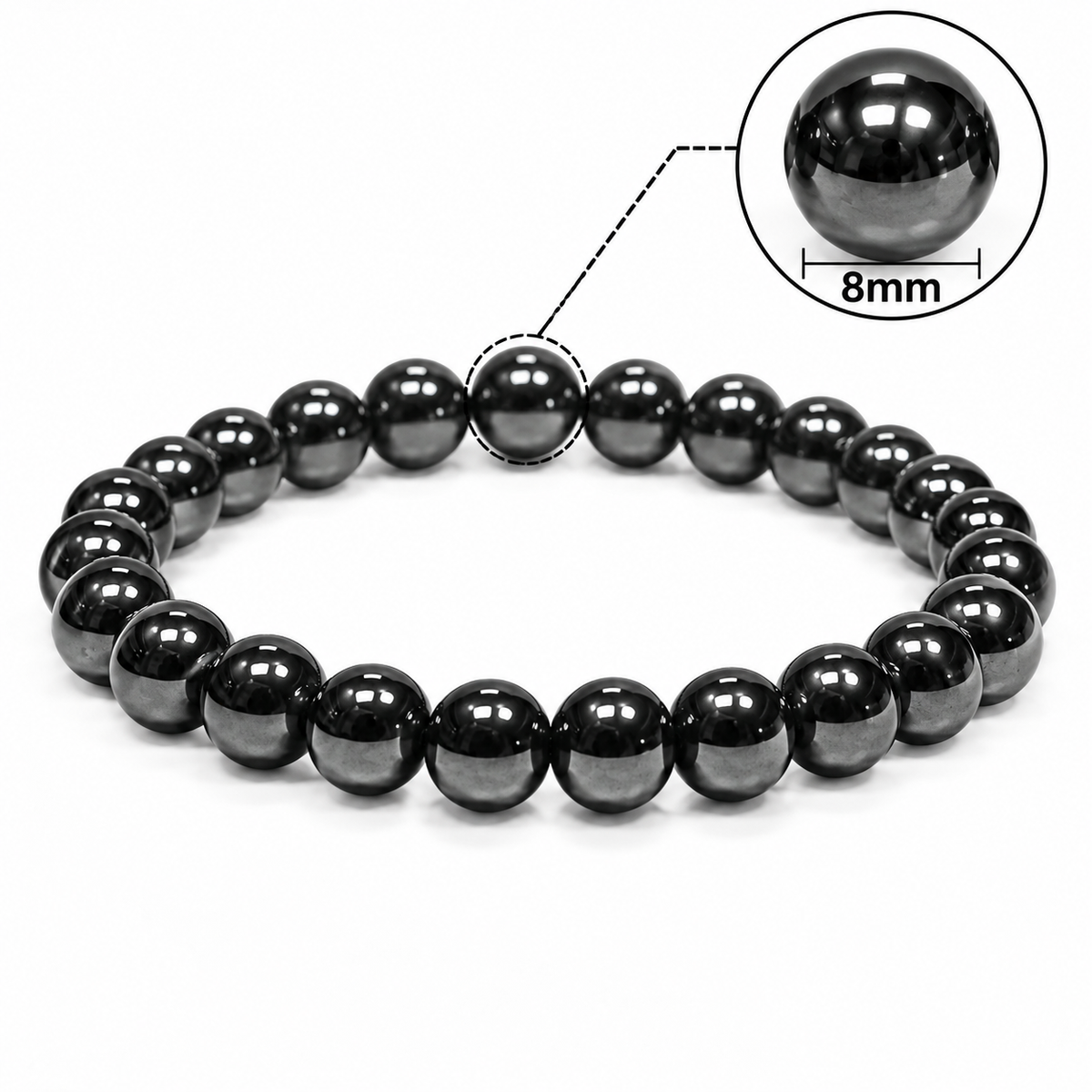 Natural Hematite Bracelet – 8 MM