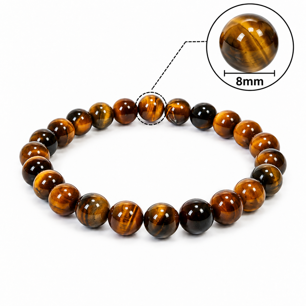 Natural Golden Tiger Eye Bracelet – 6 MM