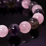 Rose Quartz & Amethyst Combination Bracelet – 8 MM