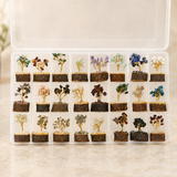 Mini Crystal Tree Box Set – 24 Pcs Gemstone Tree