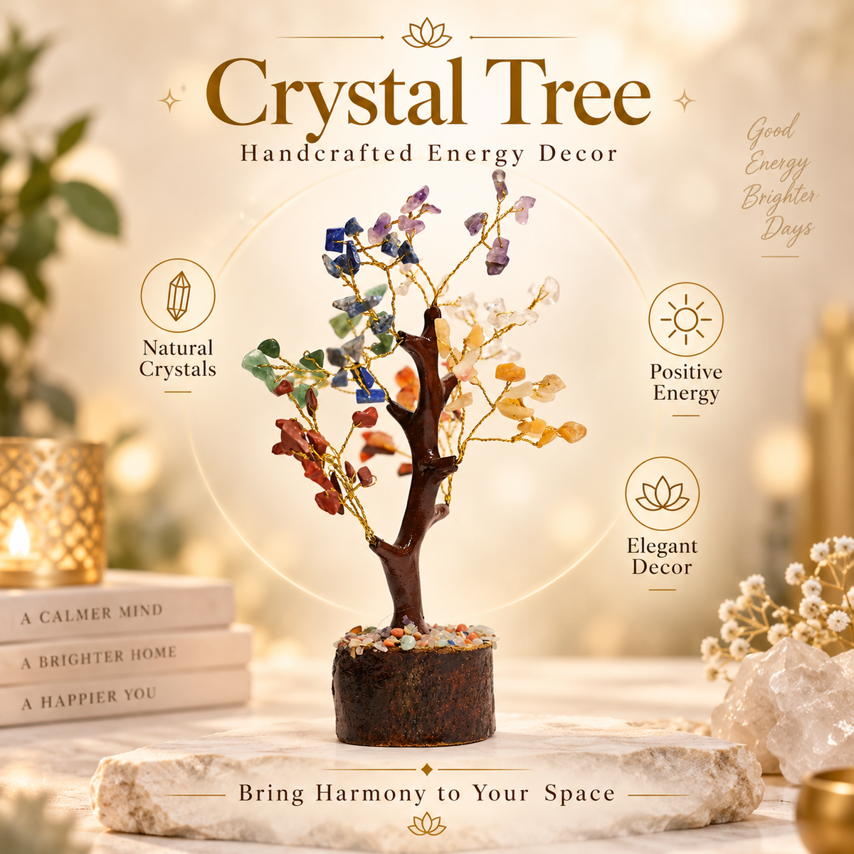 7 Chakra Crystal Tree Medium (Big Tree)