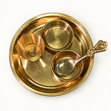 Brass Mini Pooja Thali Set 4 Inch