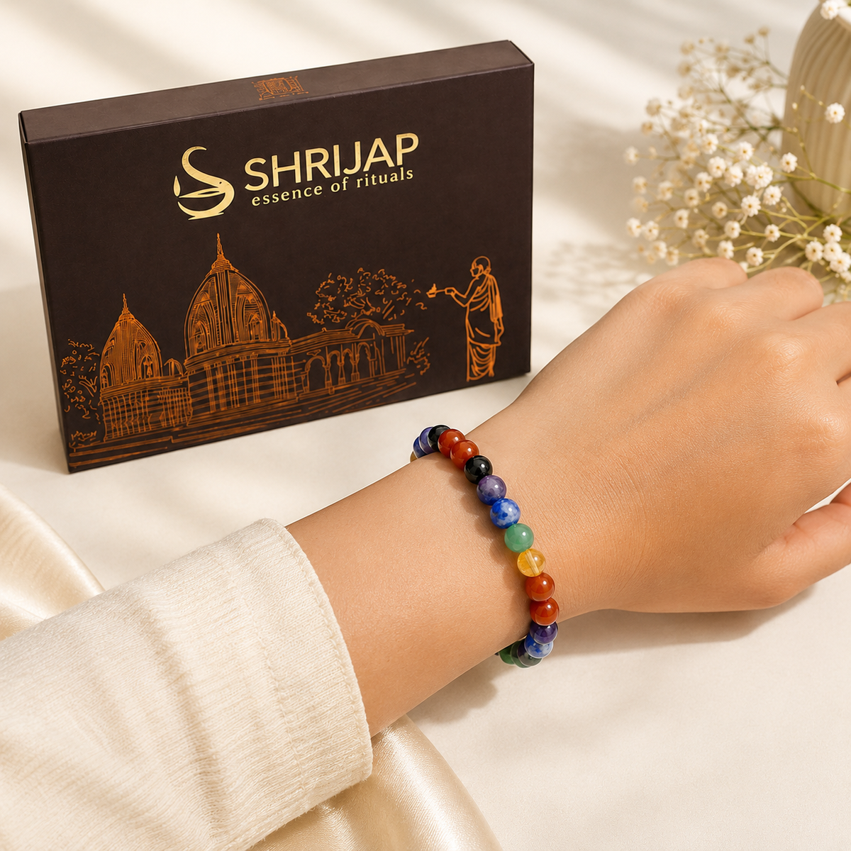Natural 7 Chakra Healing Bracelet – 8 MM