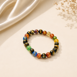 Natural Multi Colour Mantra Bracelet 8 MM