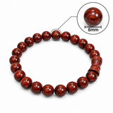 Natural Red Sandalwood Bracelet with Damru – 8 MM