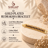 Gold Plated Rudraksha Bracelet