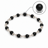 Natural Karungali Silver Plated Bracelet – 6 MM