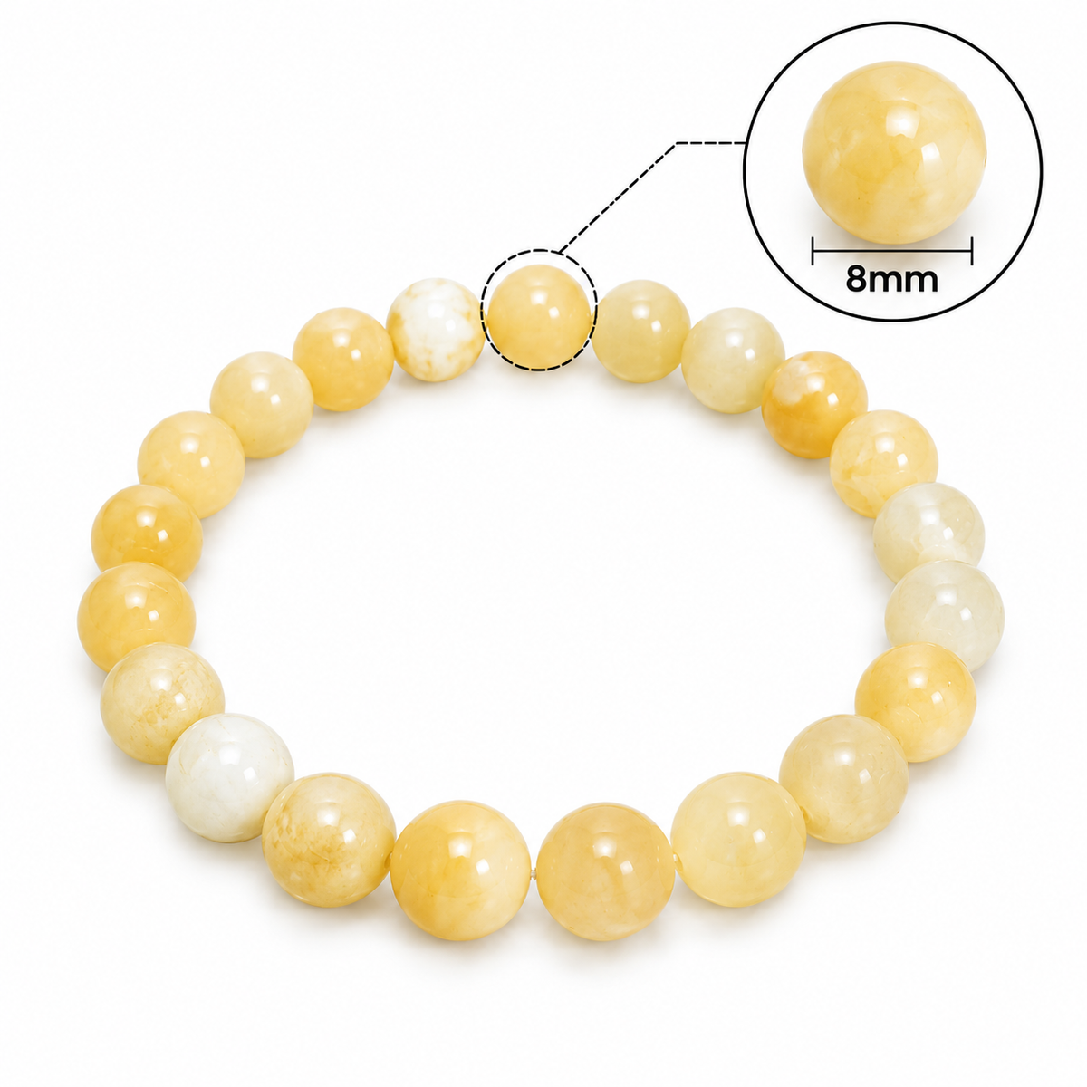 Natural Yellow Calcite Abundance Bracelet – 8 MM