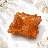 Temple Square Terracotta Diya – Classic