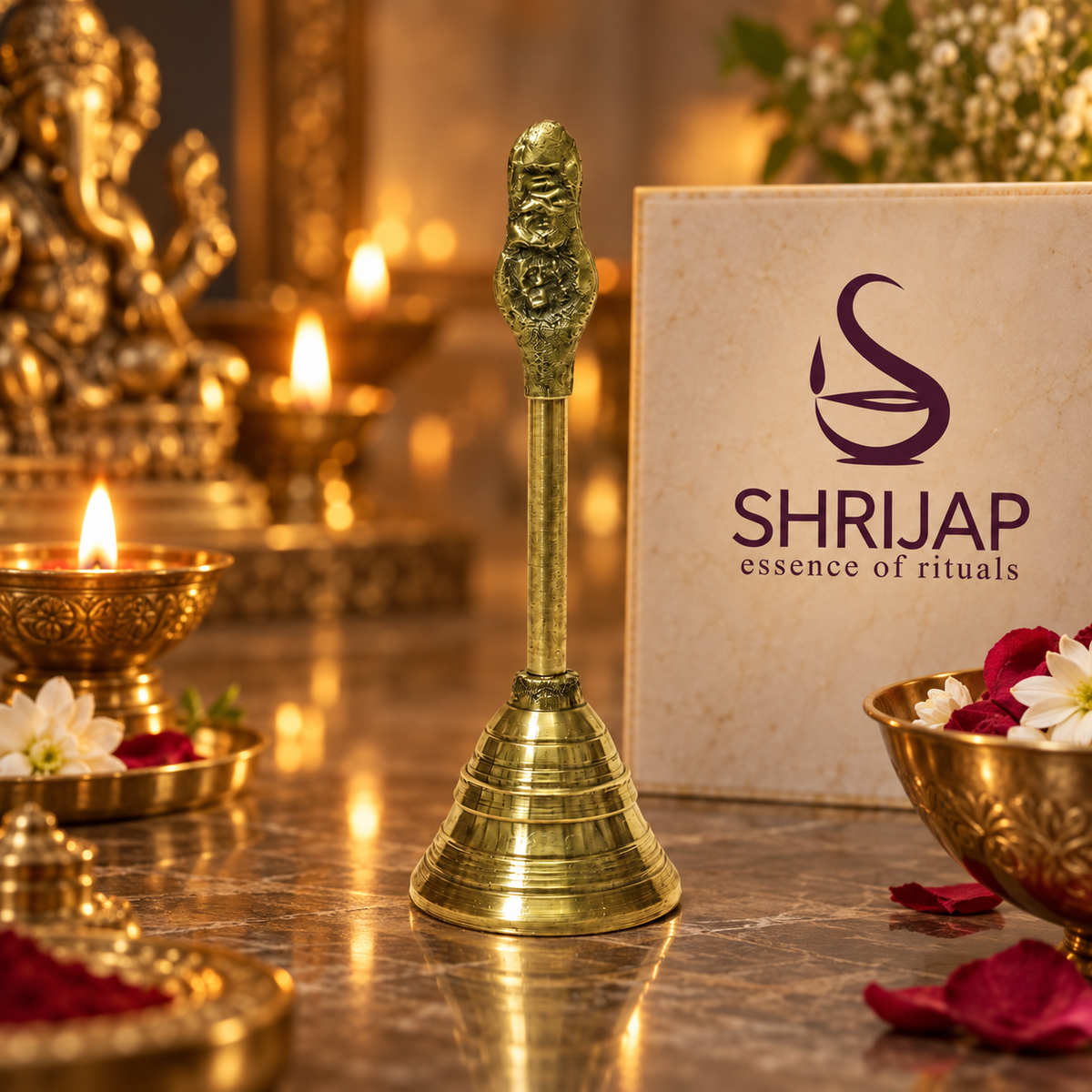 Vishnu Brass Pooja Bell Medium