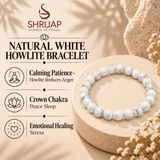 Natural White Howlite Bracelet – 8 MM