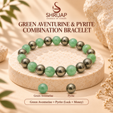 Green Aventurine & Pyrite Combination Bracelet – 8 MM