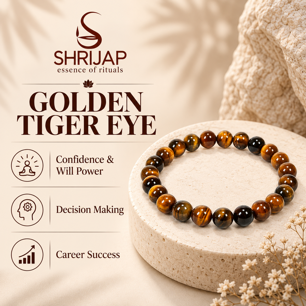 Natural Golden Tiger Eye Bracelet – 6 MM