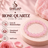 Natural Rose Quartz Bracelet – 8 MM