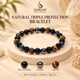 Natural Triple Protection Bracelet – 8 MM