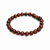 Natural Red Sandalwood Bracelet with Damru – 8 MM