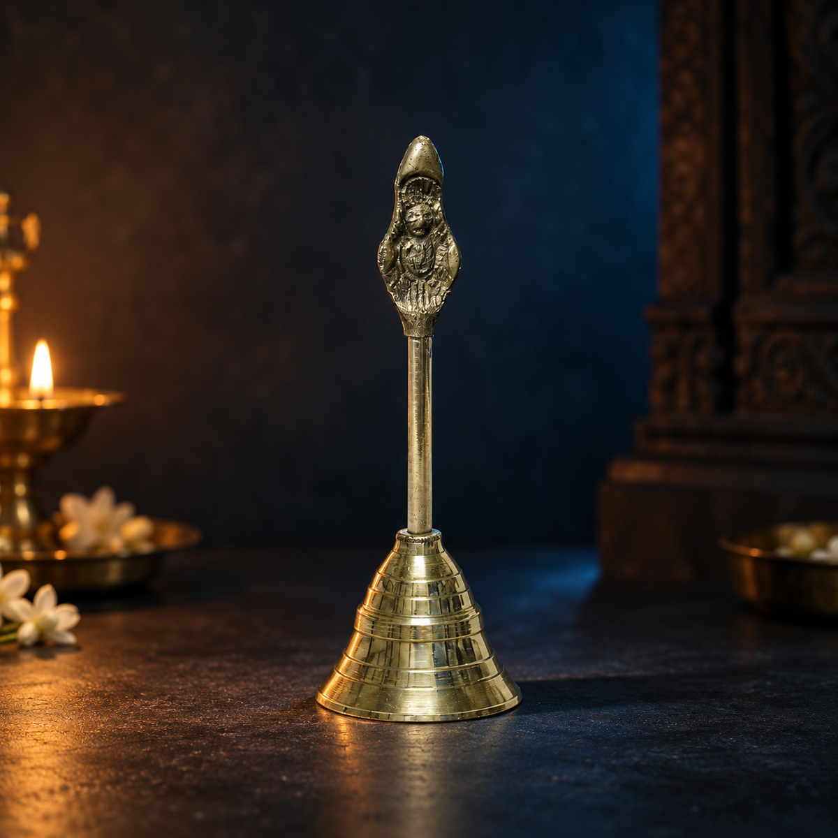 Vishnu Brass Pooja Bell Large