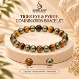 Tiger Eye & Pyramid Combination Bracelet – 8 MM